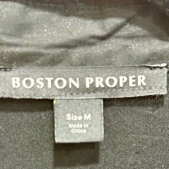 Boston Proper Black Ruffled Long Sleeve Blouse - Picture 5 of 5